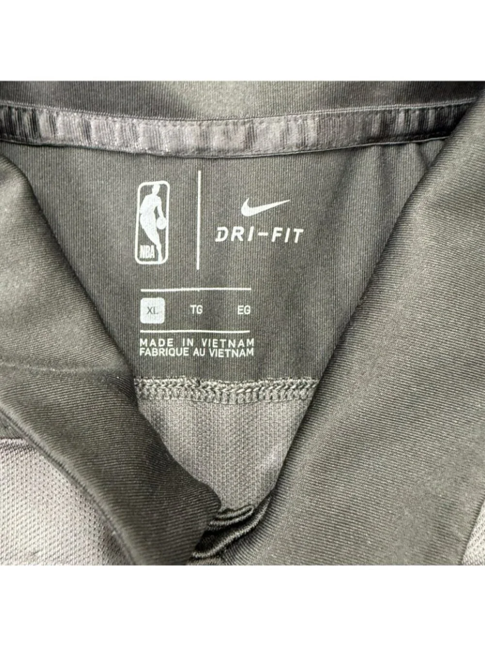 Atlanta Hawks Nike Polo Shirt Men XL Black Gray Performance Stretch DRI-FIT